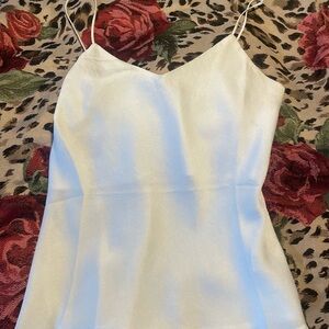 White satin tank